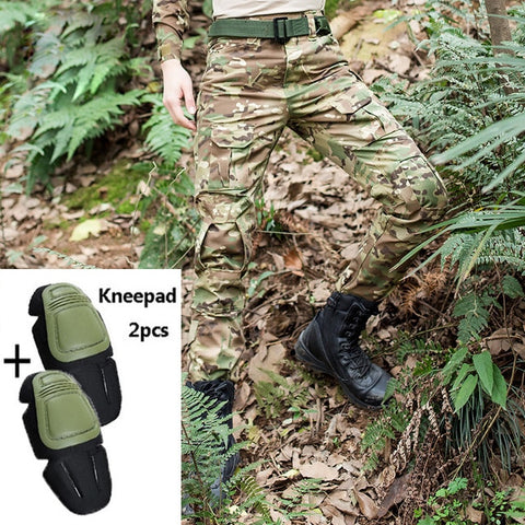 Tactical Pants Cargo Pants Men Military Knee Pad SWAT Army Airsoft Camouflage Clothes Hunter Field Work Combat Trouser Woodland