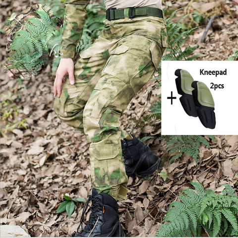 Tactical Pants Cargo Pants Men Military Knee Pad SWAT Army Airsoft Camouflage Clothes Hunter Field Work Combat Trouser Woodland